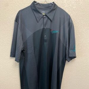 Greg Norman Collection Black and Gray Polo Shirt
